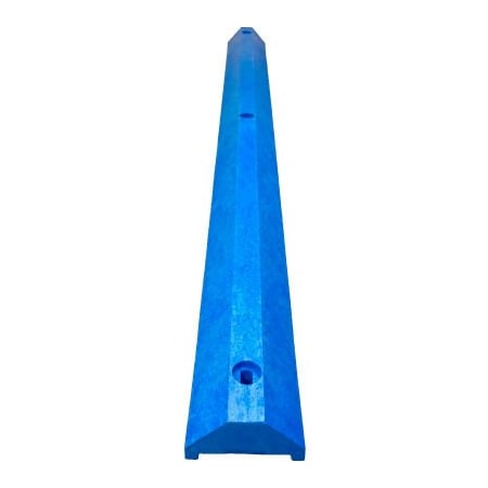 Plastics R Unique Ultra Parking Block w/Hardware, 3 1/4 in Height, 6 ft Length, Ultra Yellow ULTRA3672PBBL